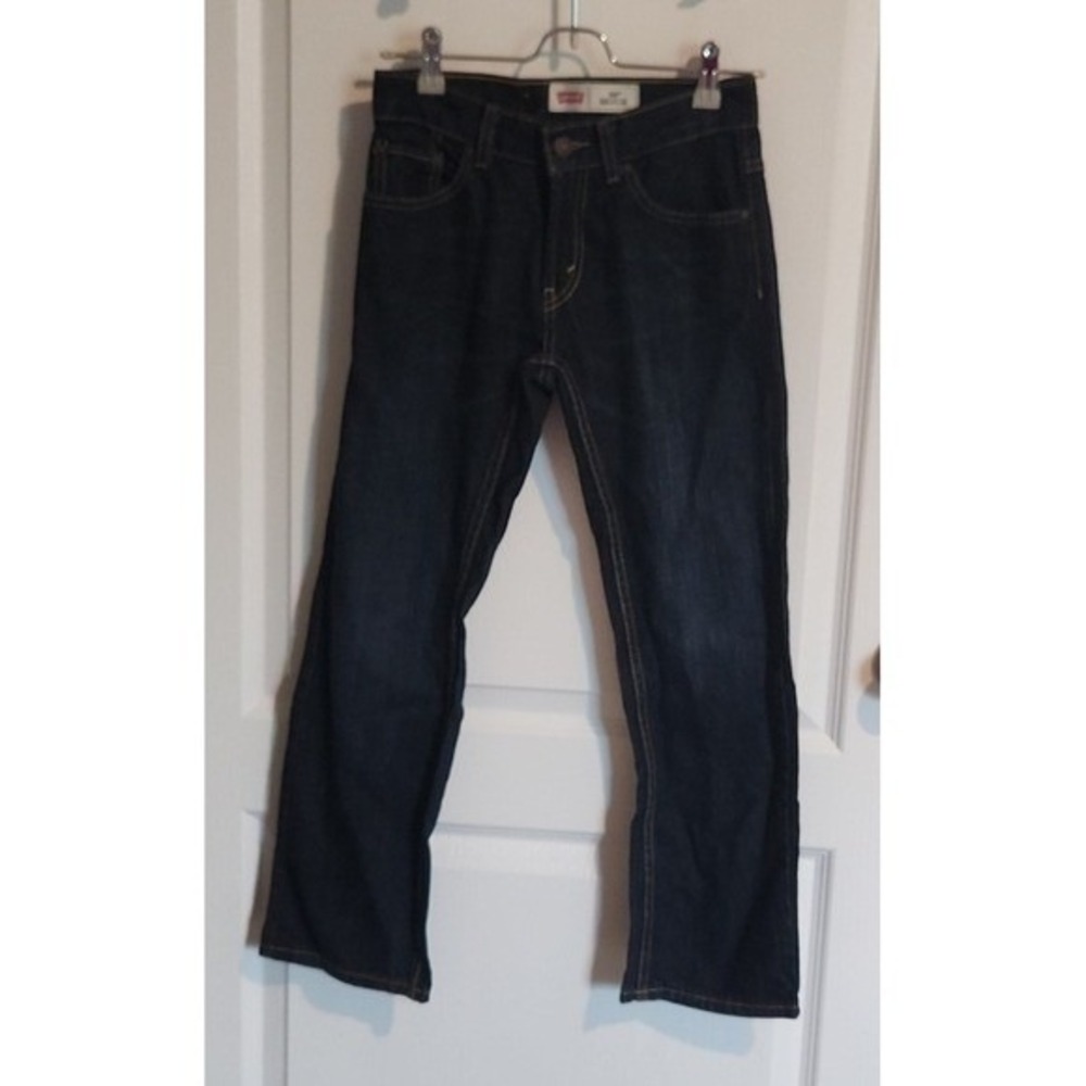 Levi's Boy's 505 Regular Fit Dark Denim Jeans 10 Slim‎ 23x25 School Western